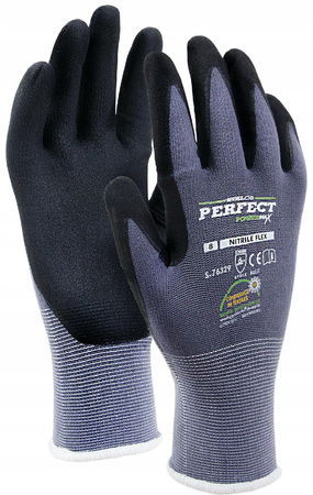 RĘKAWICE NYLONOWE "NITRILE FLEX" 11" S-76334 POWERMAX