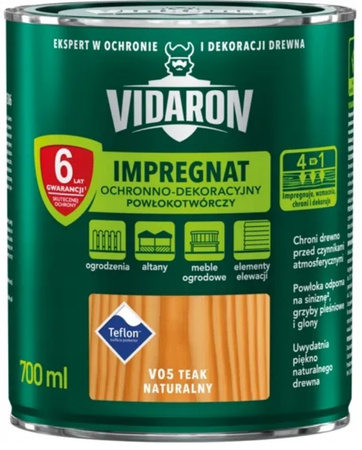 Vidaron Impregnat Ochronno Dekoracyjny Ogrodowy teak naturalny V05 0,7L