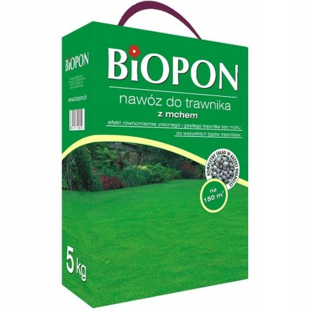 BIOPON Nawóz Do Trawy Wieloskładnikowy TRAWNIK z MCHEM Zielony Piękny 5kg