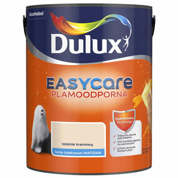 Farba lateksowa plamoodporna ścienna DULUX EASYCARE Totalnie Kremowy 5L