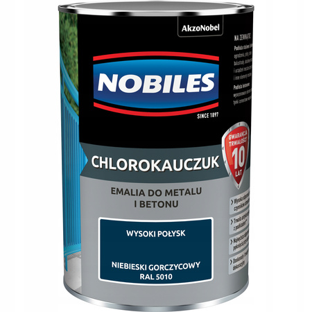 NOBILES CHLOROKAUCZUK NIEBIESKI GORCZYCOWY RAL 5010 0,9 L