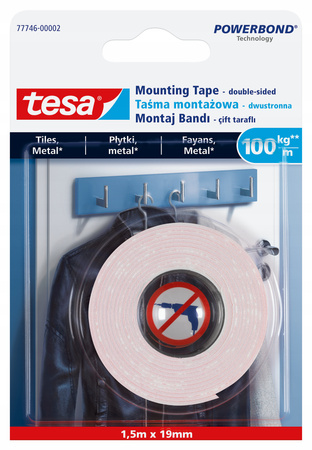 TESA 55791 taśma montażowa dwustronna POWERBOND ULTRA STRONG 1,5m x 19mm