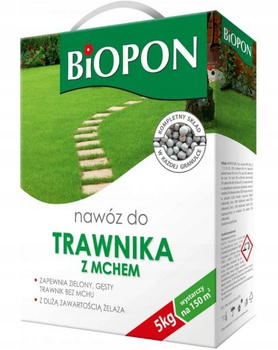 BIOPON Nawóz Do Trawy Wieloskładnikowy TRAWNIK z MCHEM Zielony Piękny 5kg