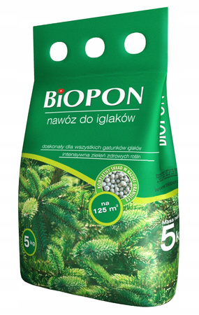 Biopon Nawóz do Iglaków Granulat 5kg - Piękne i zdrowe iglaki bez wysiłku