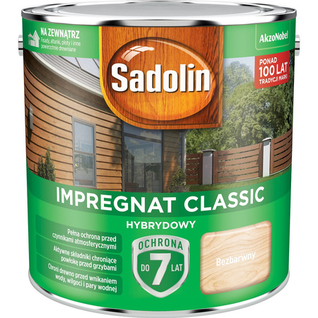 Impregnat Sadolin Classic Hybrydowy Bezbarwny 2,5L