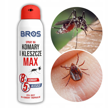 BROS MAX spray rozpylacz na komary i kleszcze 90ml - skuteczny