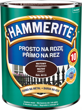 Farba do metalu HAMMERITE Mat Brązowy 0,7L