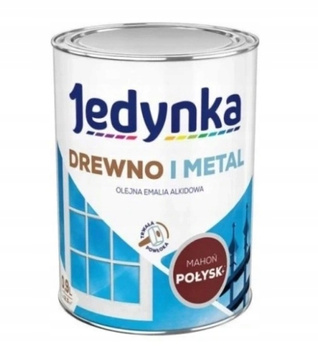 JEDYNKA Drewno i Metal Emalia Alkidowa Połysk MAHOŃ 0,9L