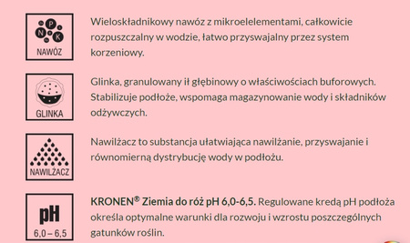 KRONEN Ziemia do róż 20 l 6,0-6,5 pH