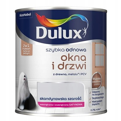 Farba do drewna metalu Dulux 0,75 l Szara