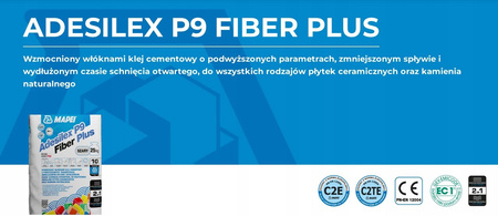 Mapei Adesilex P9 Fiber Plus - klej uniwersalny do płytek szary 25 kg