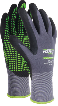 RĘKAWICE NYLONOWE "NITRILE FLEX PVC DOTS" 6" S-76346 STALCO PERFECT