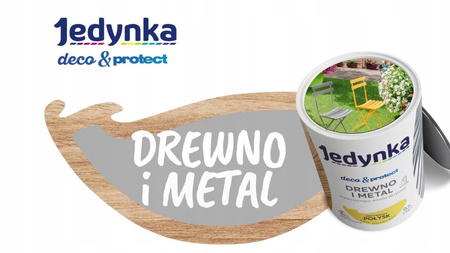 Jedyna Farba akrylowa Deco & Protect Drewno i Metal Mat Bialy 0,2L