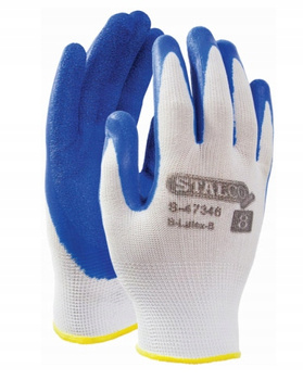RĘKAWICE POLIESTROWE "S-LATEX B ECO" 10" S-47123 STALCO