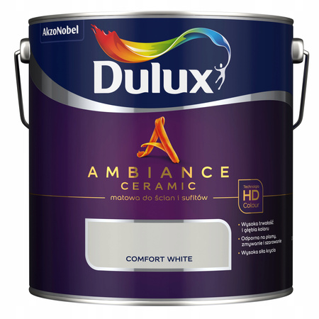 Dulux Ambiance Ceramic Cool White 2,5L - farba ceramiczna do ścian i sufitów