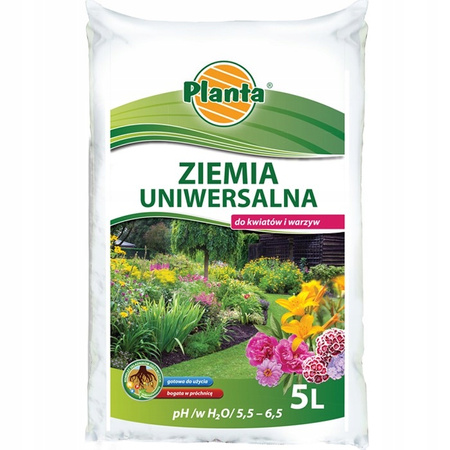 Ziemia uniwersalna do kwiatów i warzyw PLANTA 10L ph 5,5-6,5