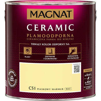 Farba ceramiczna do ścian Magnat Ceramic PIASKOWY MARMUR 51 2,5L