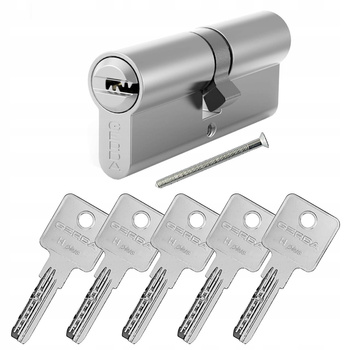 GERDA H Plus 45/55 - Wkładka bębenkowa nikiel satyna, atestowana, 5 kluczy