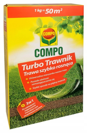 Compo Trawa Turbo - Piękny trawnik w mgnieniu oka 1kg