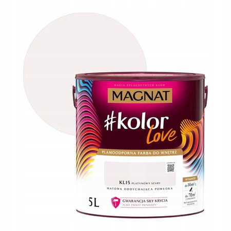 Magnat #kolorLove Platynowy Szary KL15 5L - Lateksowa Do Twojego Wnętrza!