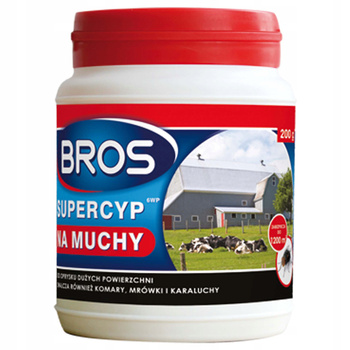 BROS Supercyp 6WP 200g - Preparat Opryskowy na Muchy, Komary ,Karaluchy