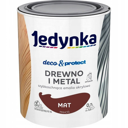 Jedynka do mebli Deco&Protect Drewno i Metal Mat Mahoń 0,7L