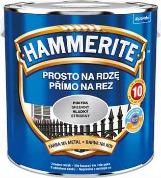 Farba do metalu HAMMERITE Połysk Srebrny 2,5L