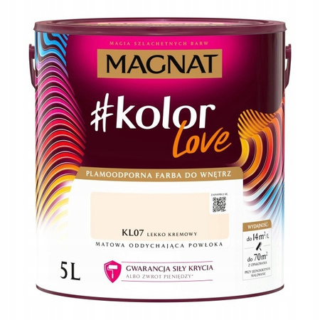 Magnat #kolorLove Lekko Kremowy KL07 5L - Lateksowa Do Twojego Wnętrza !