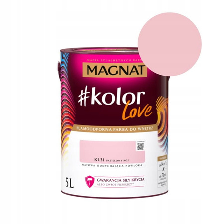 Magnat #kolorLove Pastelowy Róż KL31 5L - Lateksowa Do Twojego Wnętrza!