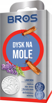 BROS dysk na mole lawenda - skuteczny odstraszacz moli