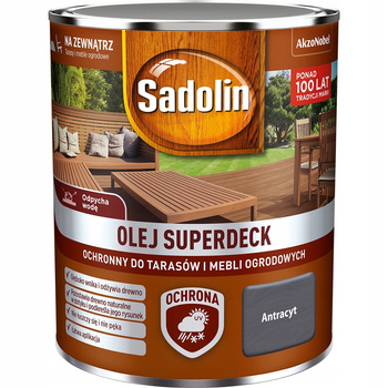 SADOLIN SUPERDECK OLEJ DO TARASÓW 0,75l Antracyt