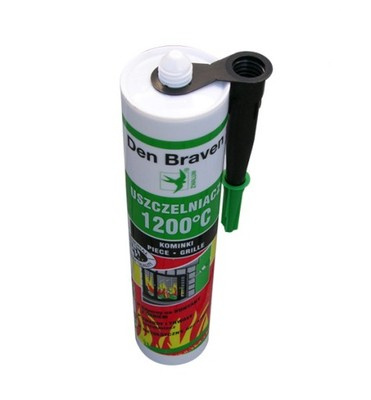 USZCZELNIACZ ŻAROODPORNY SILIKON WYSOKOTEMPERATUROWY Fire Den Braven 1200°C