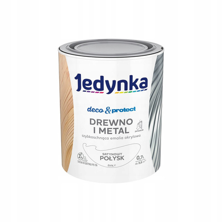 Jedynka do mebli Deco&Protect Drewno i Metal Satynowy Połysk Biały 0,7L