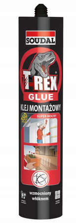 SOUDAL Klej montażowy hybrydowy T-REX SUPER MOCNY, BŁYSKAWICZNY - 380g - 