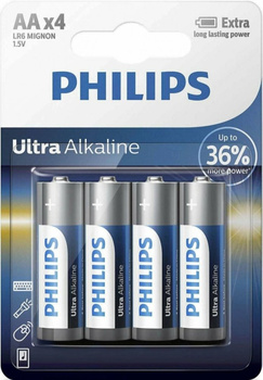 Bateria alkaliczna Philips AA (R6) 4 szt. blister - 132% więcej energii