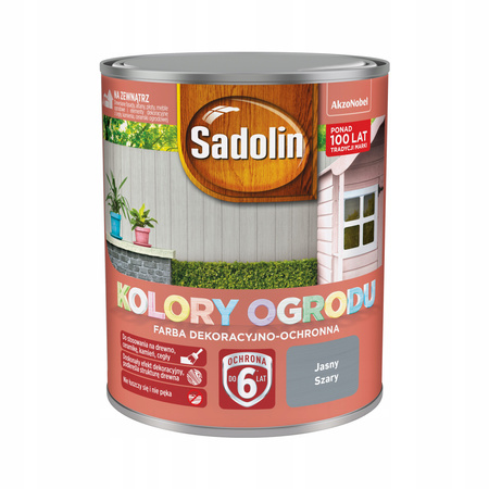 Farba do drewna Sadolin Ogród Jasny Szary 0,25L