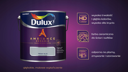 Dulux Ambiance Ceramic Premium Black 2,5L - farba ceramiczna do ścian i sufitów