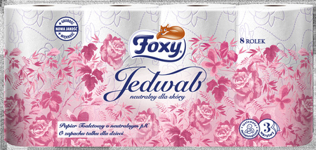 Foxy Jedwab Papier toaletowy 8 rolek