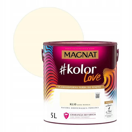 Magnat #kolorLove Jasna Wanilia KL10 5L - Lateksowa Do Twojego Wnętrza!