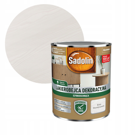 Lakierobejca Sadolin 750 ml - Ochrona i Dekoracja Drewna Biały Skandynawski