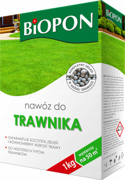 Biopon Nawóz Granulat do Trawnika - Piękny i gęsty trawnik bez chwastów