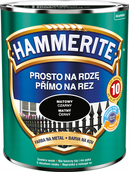 Farba do metalu HAMMERITE Mat Czarny 0,7L na rdzę