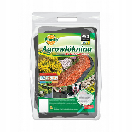 Planta Agrowłóknina ściółkująca P50 1,6x5m czarna 50g/m2 - przeciw chwastom