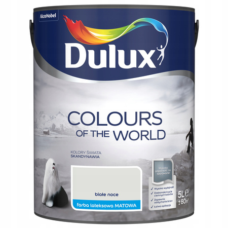 Farba lateksowa ścienna Dulux 5 l biel mat