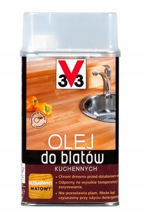 Olej V33 do blatów kuchennych bezbarwny 0.5l