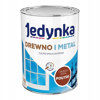 JEDYNKA Drewno i Metal Emalia Alkidowa Połysk ORZECH ŚR. 0,9L