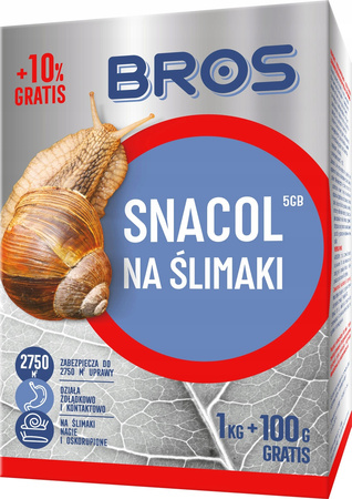 Bros skuteczny środek Granulat trutka na Ślimaki Środek Snacol 3GB 1kg+100g