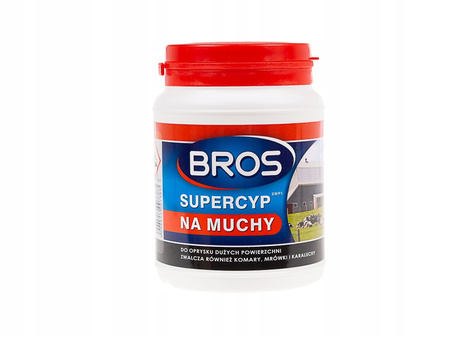 BROS Supercyp 6WP 200g - Preparat Opryskowy na Muchy, Komary ,Karaluchy