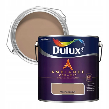 Dulux Ambiance Ceramic Prestige Brown 2,5L - farba ceramiczna do ścian i sufitów