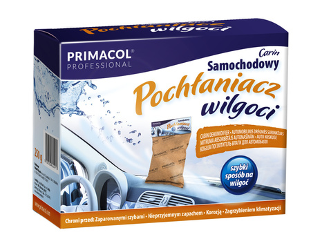 PRIMACOL CARIN 250g - Skuteczny Pochłaniacz Wilgoci do Samochodów i Łodzi